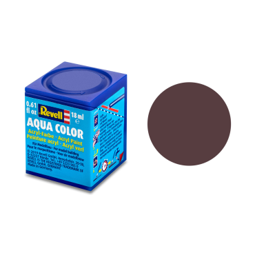 TINTA ACRÍLICA AQUA COLOR SOLÚVEL EM ÁGUA MARROM COURO FOSCO 18ML 84 REVELL REV 36184
